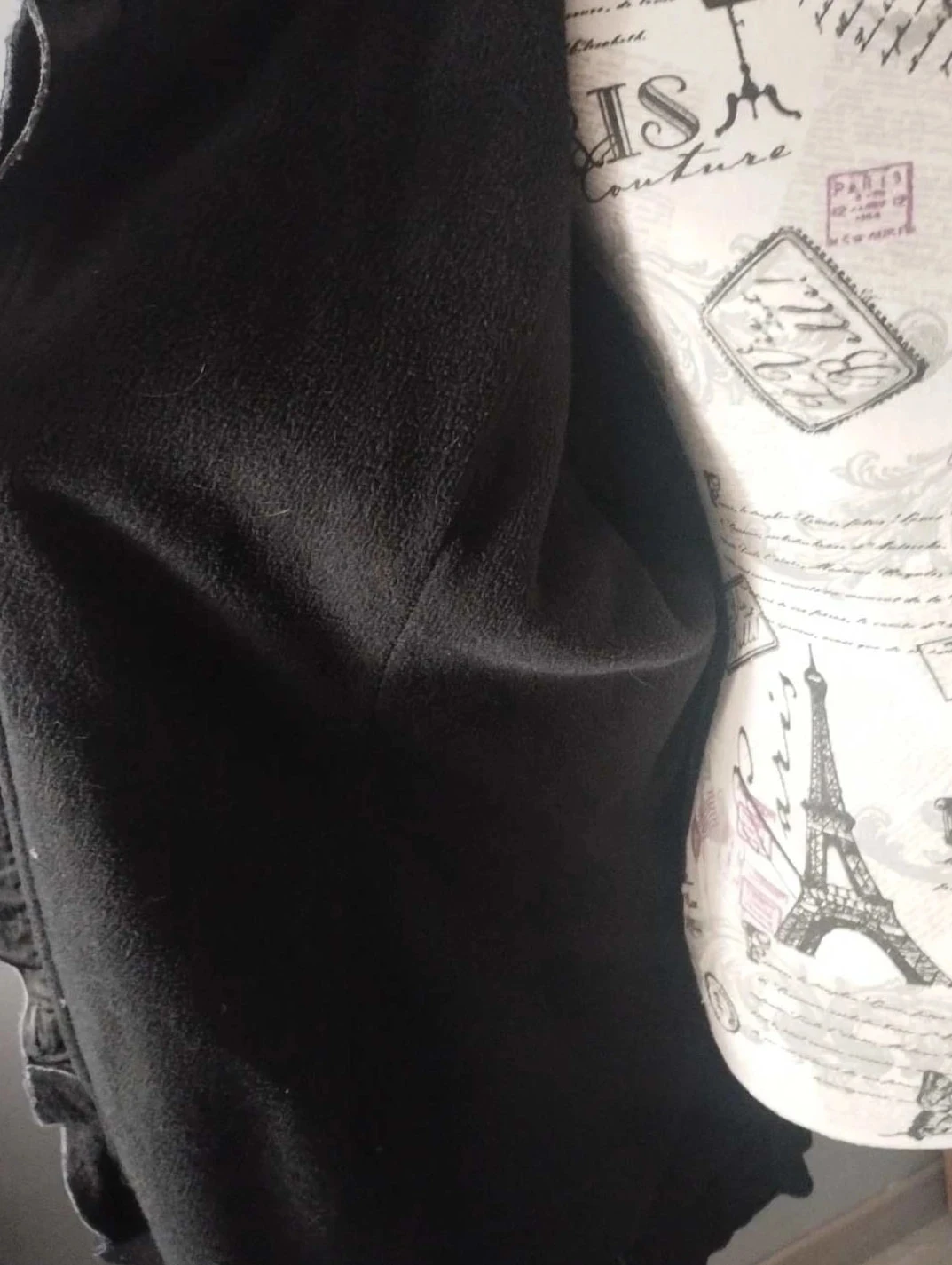 Manteau mujer negro, original con un dibujo en la espalda, T46, S.quise – photo 7